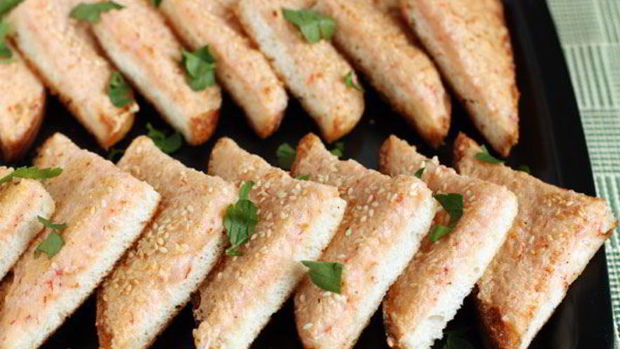 Рецепт креветочных тостов