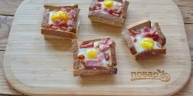 Рецепт тостов карбонара