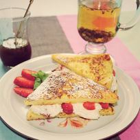 Рецепт Тостов с ягодами и творогом