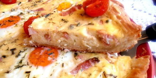 Рецепт глазуньи в съедобной сковородке