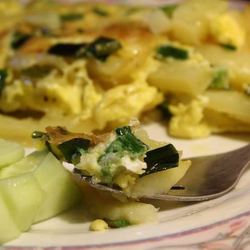 Рецепт Картофеля в яичнице Пир студента