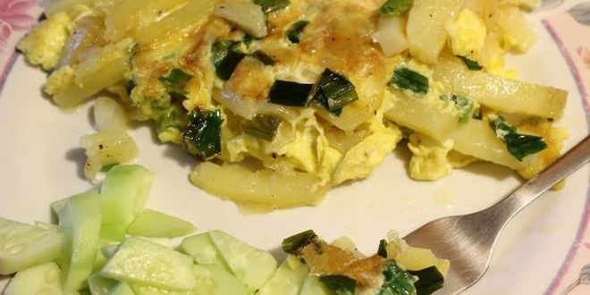 Рецепт картофеля в яичнице пир студента