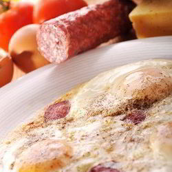 Рецепт Яичницы-глазуньи с колбасой