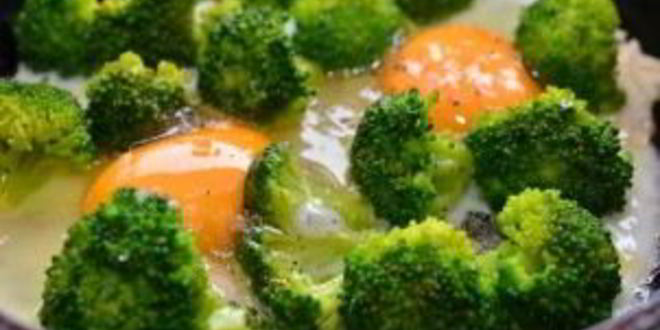 Рецепт яичницы с брокколи