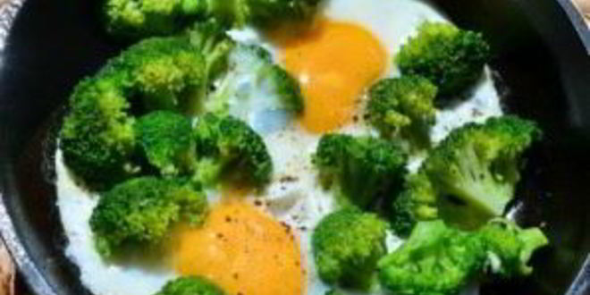 Рецепт яичницы с брокколи