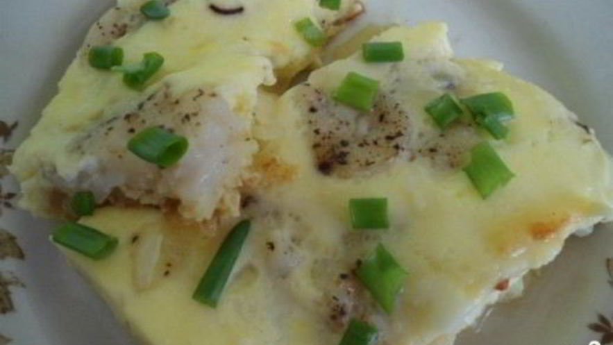 Рецепт яичницы с рыбой