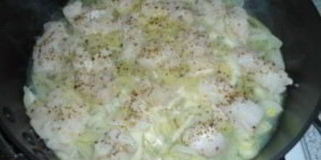 Рецепт яичницы с рыбой