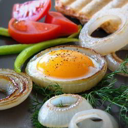 Рецепт Яичницы в луковых кольцах