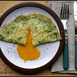 Рецепт Яичницы в шпинатных блинчиках