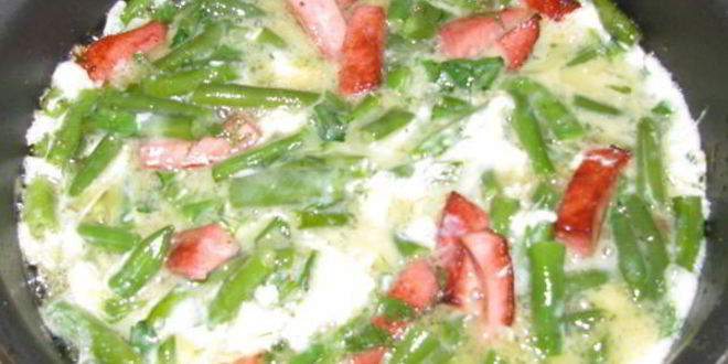 Рецепт зеленой яичницы