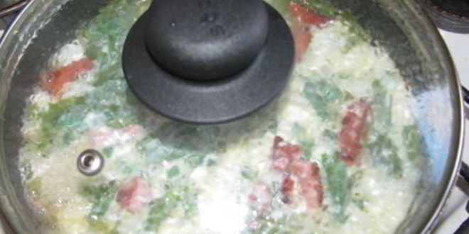 Рецепт зеленой яичницы