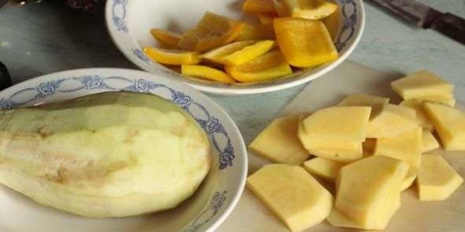 Рецепт закуски из баклажанов, картошки и перца