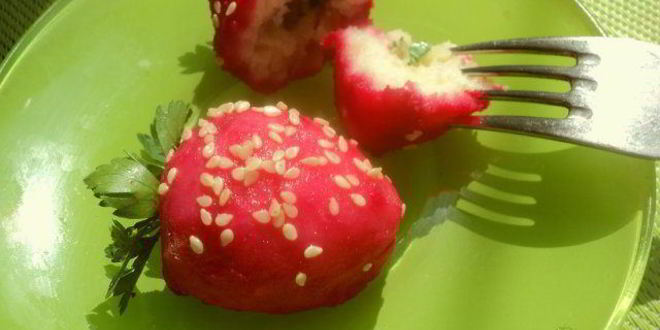 Рецепт закуски с сельдью клубничка