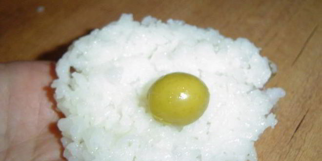 Рецепт закуски в японском стиле черное и белое