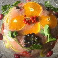 Рецепт Праздничного заливного из утки с брусникой Утиная история