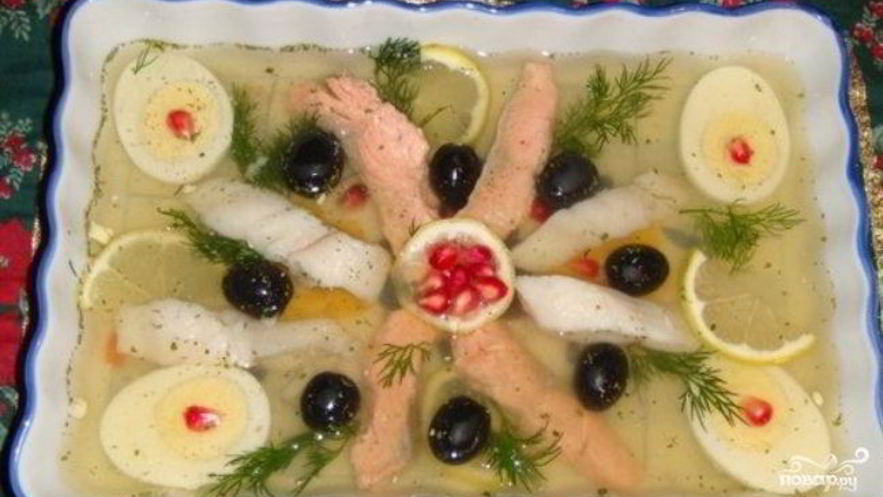 Рецепт заливного из красной рыбы