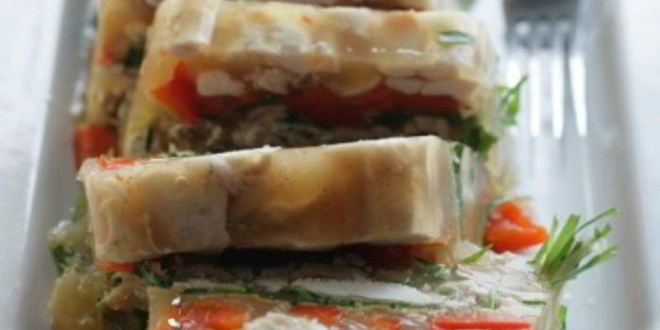 Рецепт заливного из кролика со сладким перцем