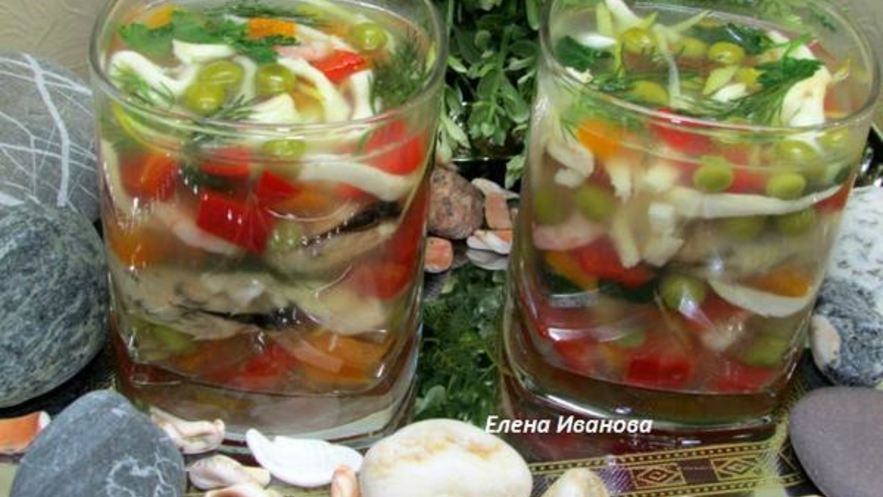 Рецепт заливного морского дна