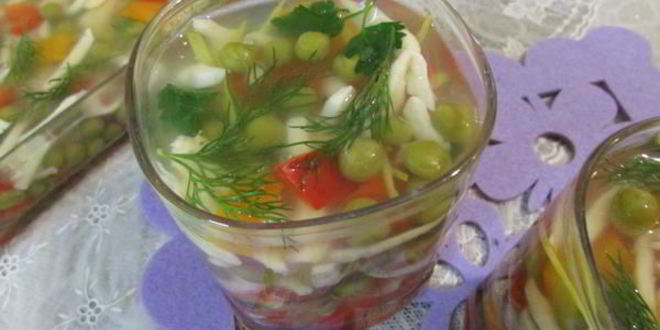 Рецепт заливного морского дна