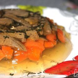 Рецепт Заливного с говяжьей печенкой