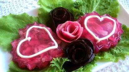 Рецепт Заливного Сердечки