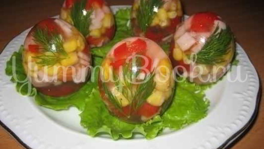 Рецепт заливного в яичной скорлупе