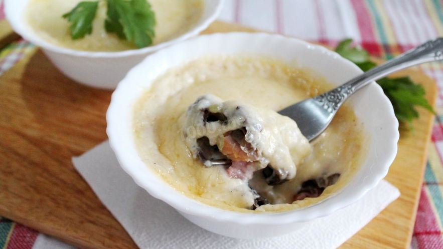 Рецепт классического жульена с курицей и шампиньонами