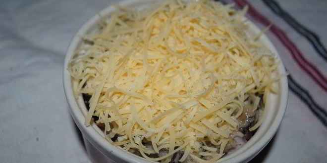 Рецепт жульена с копченой индейкой