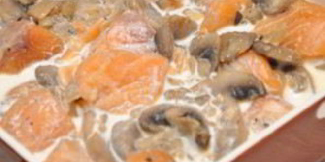 Рецепт жульена с рыбой и грибами