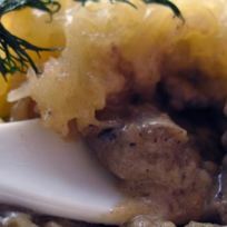 Рецепт Жюльена из грибов и баклажанов