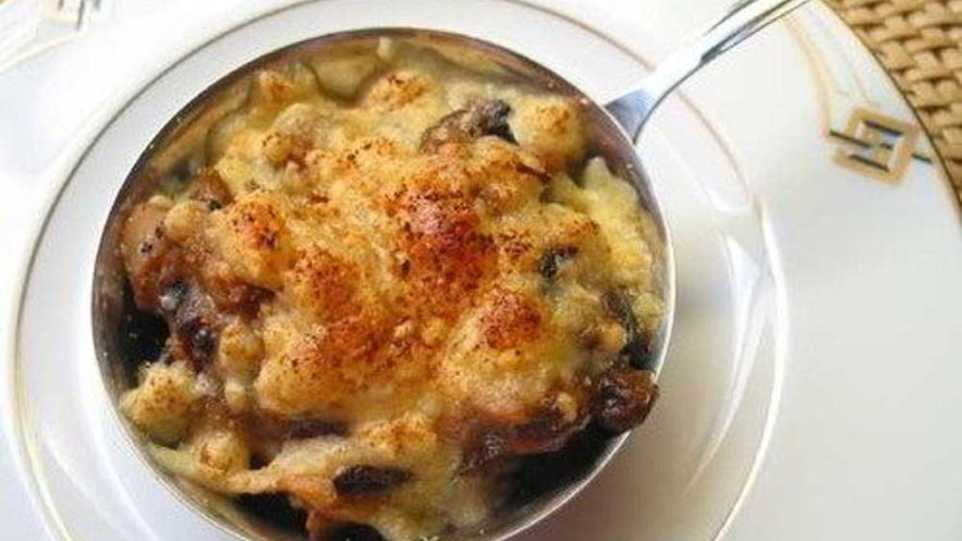 Рецепт жюльена из мидий с креветками и грибами