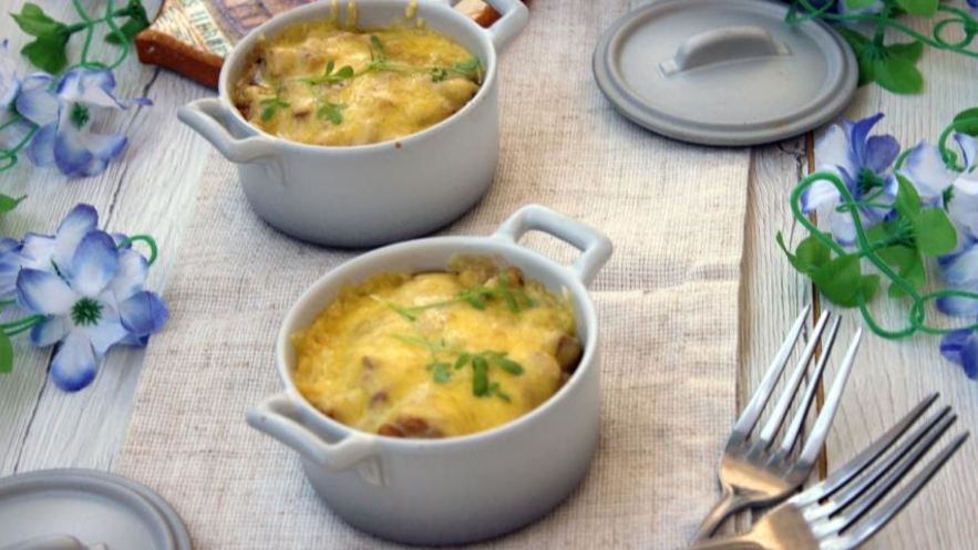 Рецепт жюльена с курицей и лисичками